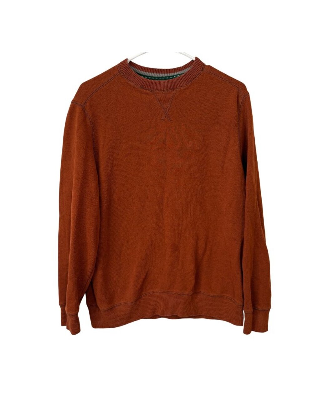G.H. Bass & Co. Mens Rust Sweatshirt Medium Cotton Blend Crewneck